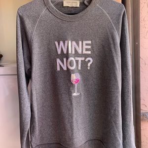 Bow & Drape Wine Not Sweater